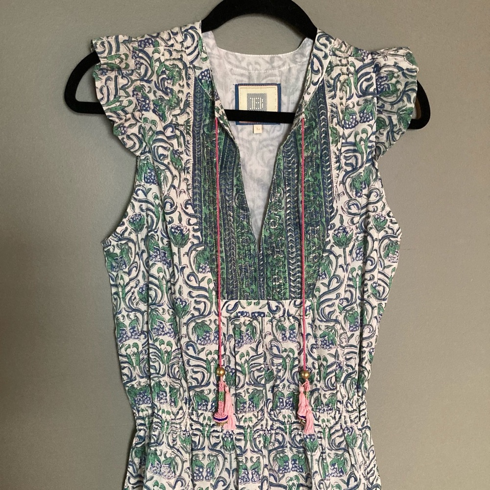 Alicia Bell Lola Dress sleeveless cotton‎ silk boho India size large